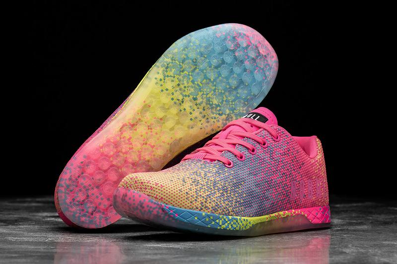 Pink Nobull Neon Pink Glitch Men's Trainers | CA Q1375M